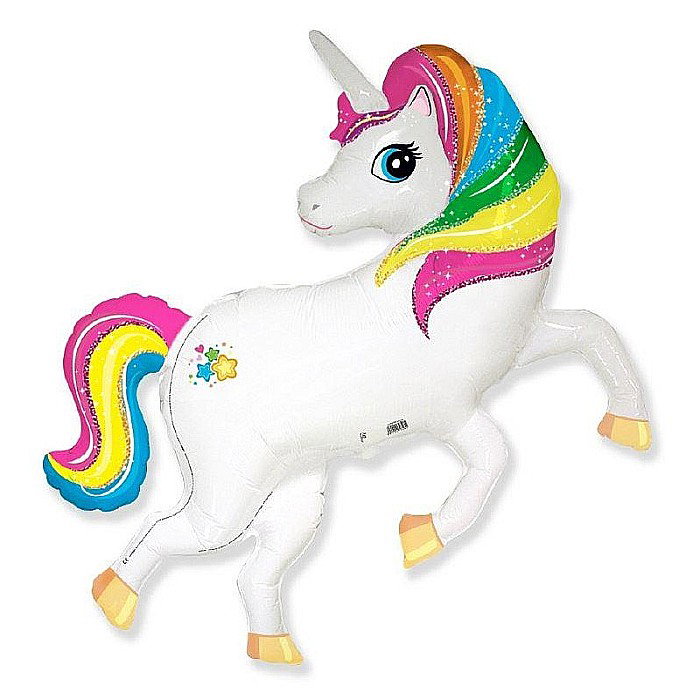 GOD BALON FOLIE ALUMINIU Rainbow unicorn, 36cm, rainbow-white 902780 [1]