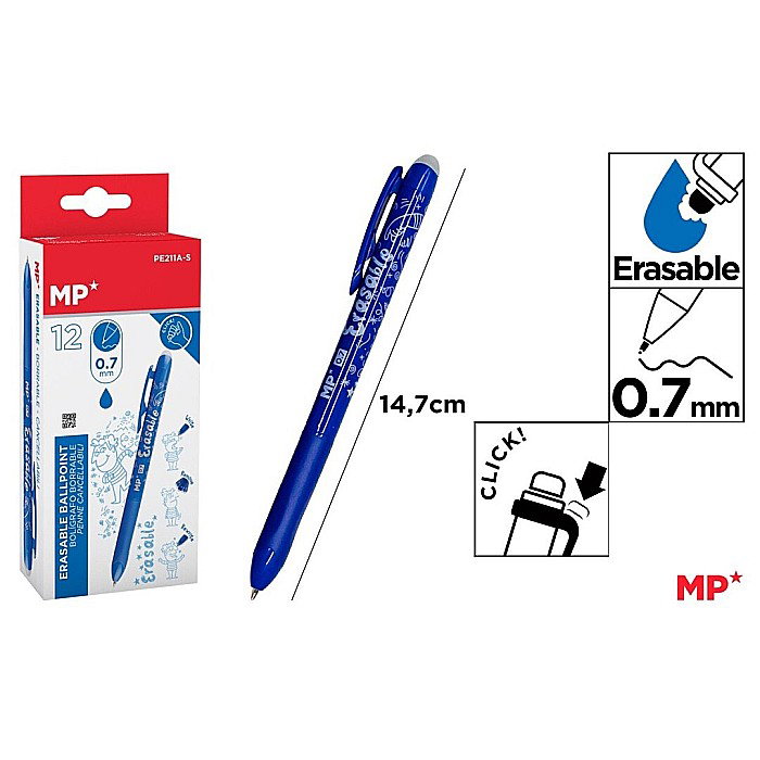 PIX CU RADIERA IPB 0.7MM CLICK ALBASTRU PE211A-S [1]