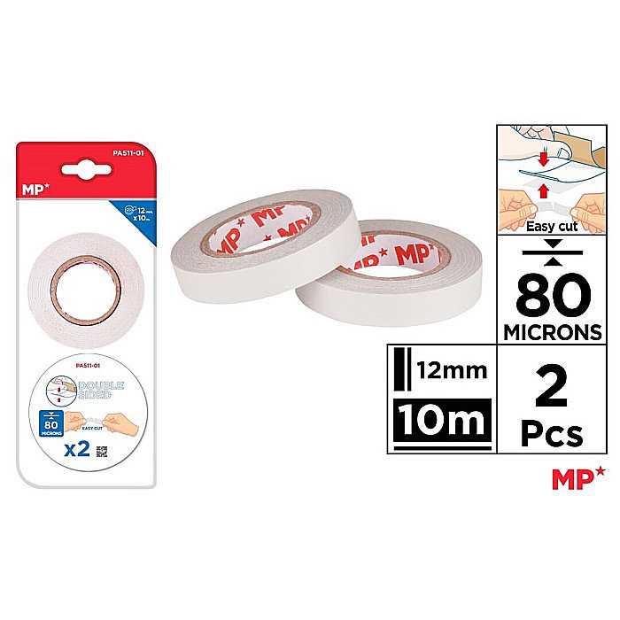 BANDA DUBLU ADEZIVA IPB 12MM*10M 2/SET ALBA PA511-01 [1]