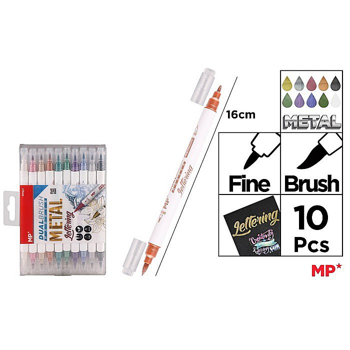 MARKER VARF PENSULA IPB 2 CAPETE 10/SET CULORI METALIZATE PP921 [1]