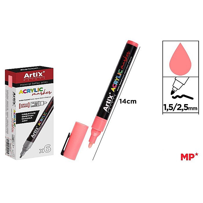 MARKER ACRILIC IPB 1.5-2.5MM CORAL PP922-09 [1]