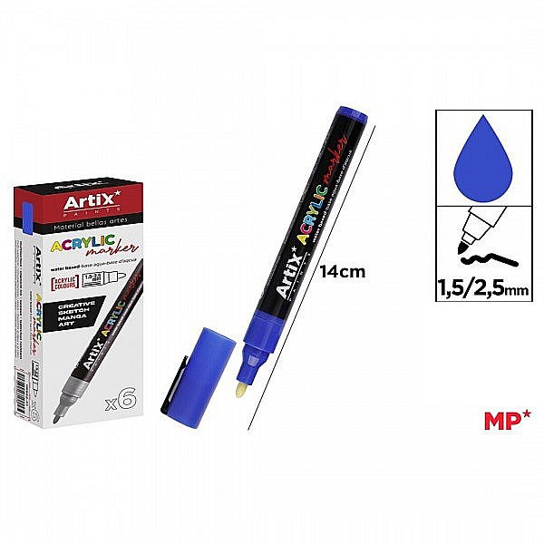 MARKER ACRILIC IPB 1.5-2.5MM ALBASTRU COBALT PP922-19 [1]