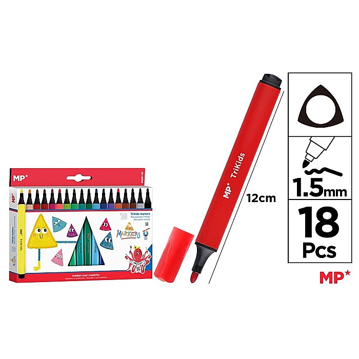 CARIOCI TRIKIDS IPB 18 CULORI/SET TRIUNGHIULARE PP891-18 [1]