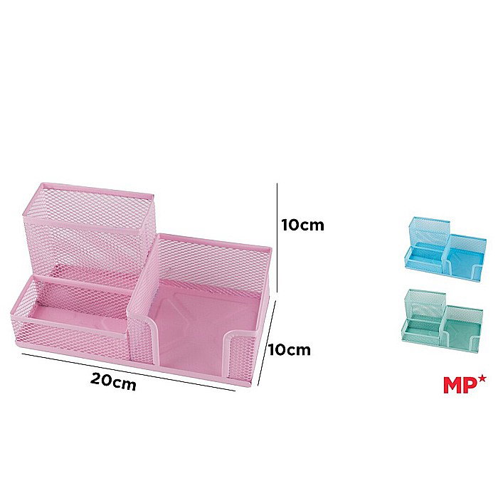 SUPORT BIROU IPB PLASA METALICA 3 COMPARTIMENTE CULORI PASTEL PA904P [1]