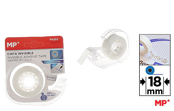 BANDA ADEZIVA IPB 18MM*30M INVIZIBILA CU DISPENSER PA503 [1]