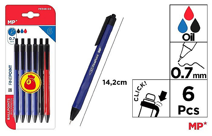 PIX IPB 0.7MM CLICK 3 CULORI, 6/SET PE348-04 [1]