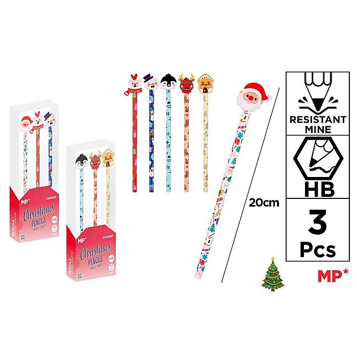 CREION GRAFIT IPB HB CU RADIERA 3/SET CRACIUN CH23007 [1]