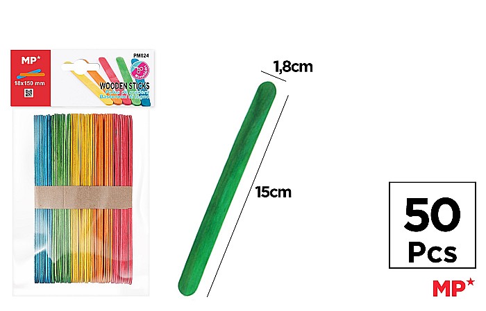 PALETINE LEMN IPB 1.8*15CM 50/SET COLOR PM024 [1]