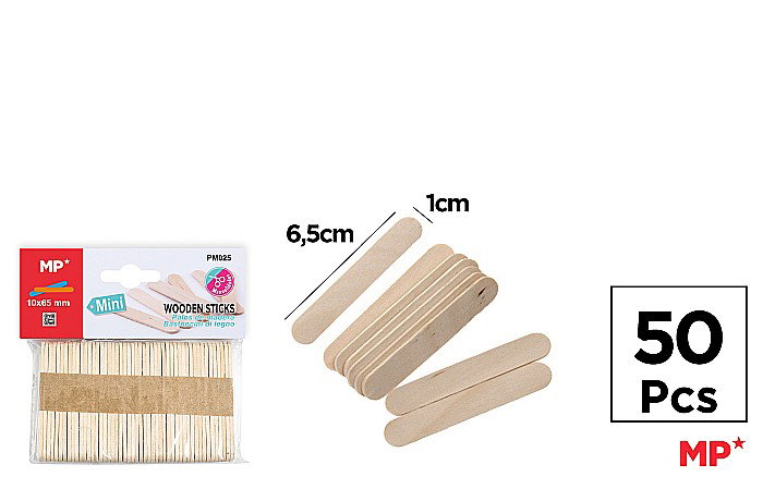 PALETINE LEMN IPB 1*6.5CM 50/SET NATUR PM025 [1]