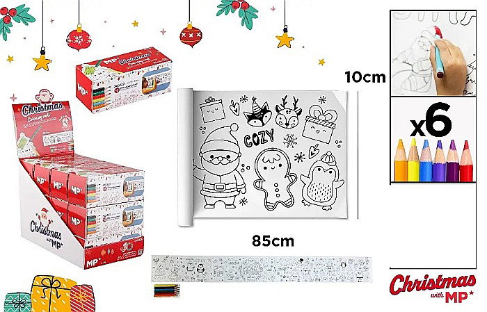 ROLA HARTIE DE COLORAT IPB 10*85CM CU 6 CREIOANE COLORATE CRACIUN CH24001-1 [1]