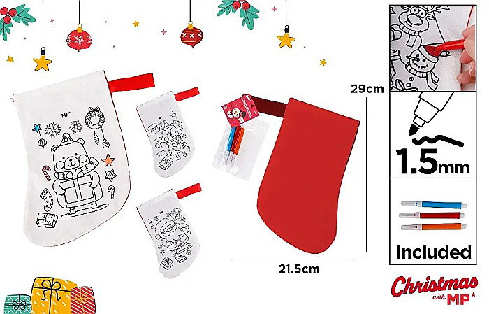 SOSETA DE CRACIUN DE COLORAT IPB 29*21.5CM CU 3 CARIOCI CH24003 [1]