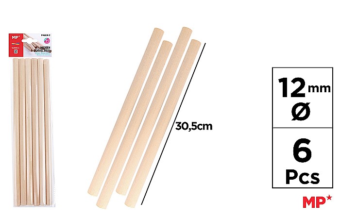 BAGHETE LEMN IPB 12MM*30.5CM 6/SET NATUR PM028-7 [1]