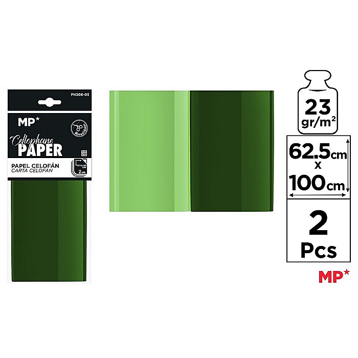 CELOFAN IPB 62.5*100CM 2/SET VERDE PN206-05 [1]