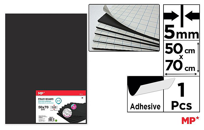 CARTON MOUSSE IPB ADEZIV 50*70CM 5MM NEGRU PN712 [1]