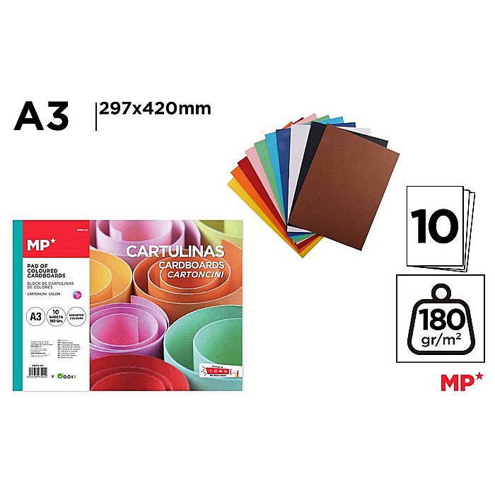 CARTON COLOR IPB A3 180GR 10/SET CULORI ASORTATE PN211-A3 [1]