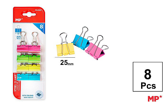 CLIPS HARTIE COLOR IPB 25MM 8/SET PA389 [1]