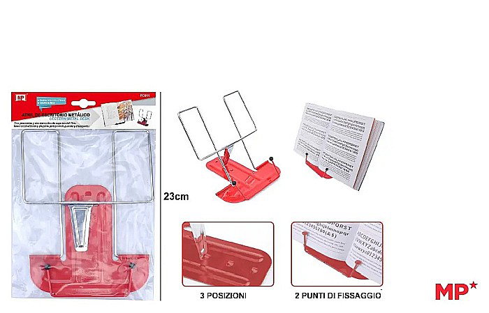 SUPORT CARTE DIN METAL IPB 23CM ROSU PC911 [1]