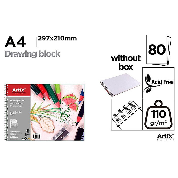 BLOC DESEN IPB A4 ARTIX SPIRA 80 COLI 110GR/M2 PB341 [1]
