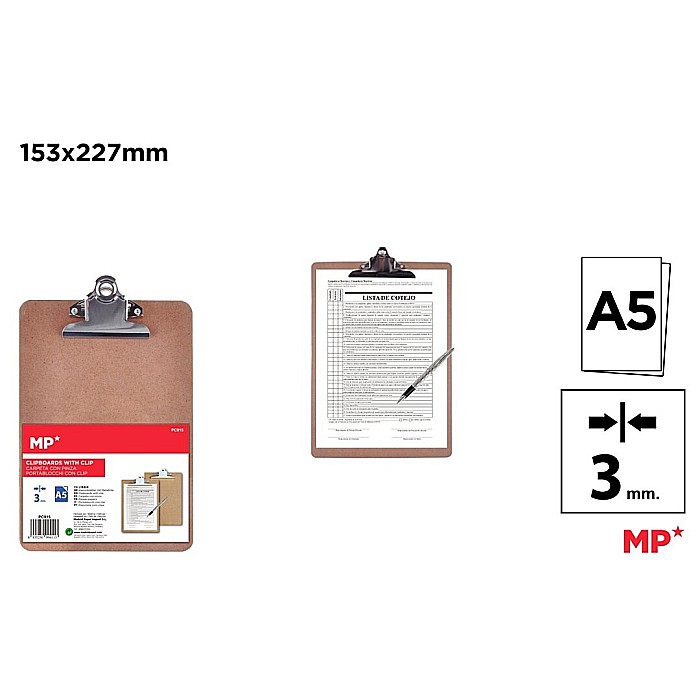 CLIPBOARD LEMN IPB A5 CU CLIPS PC915 [1]