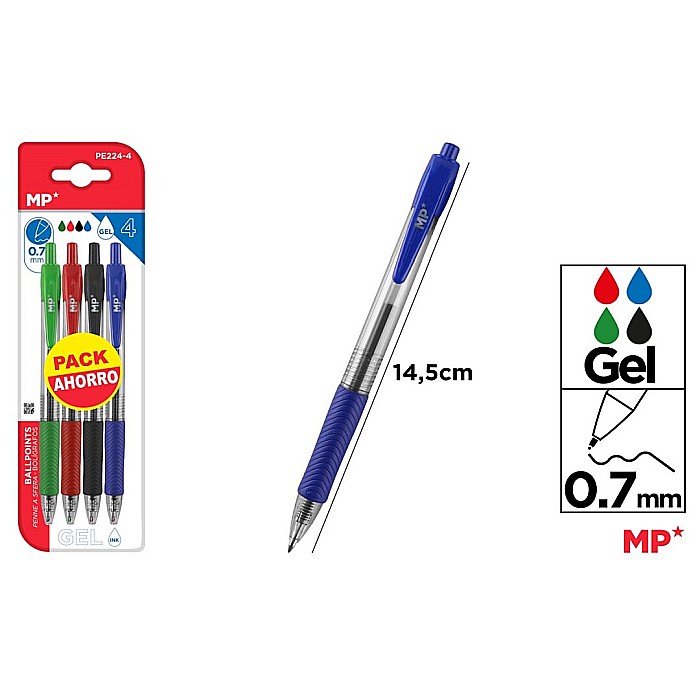 PIX GEL IPB 0.7MM CLICK 4 CULORI/SET PE224-4 [1]