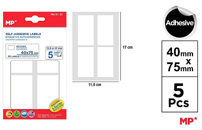 ETICHETE ADEZIVE IPB 40*75MM 5 COLI/SET 20 BUCATI PN151-31 [1]