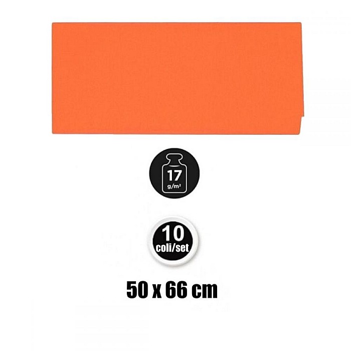 HARTIE DE MATASE IPB 50*66CM 10/SET PORTOCALIU INCHIS PN221-04 [3]