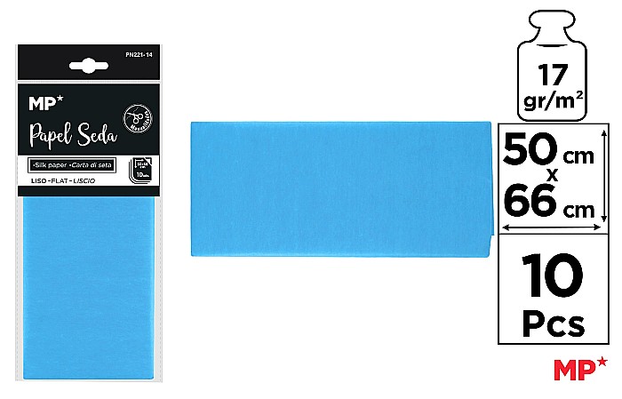 HARTIE DE MATASE IPB 50*66CM 10/SET ALBASTRU DESCHIS PN221-13 [1]
