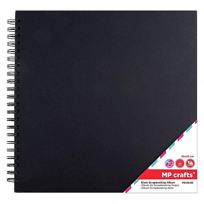 ALBUM IPB SCRAPBOOKING 30*30CM 200GR/M2 SPIRA NEGRU 20 DE COLI PD140-03 [1]