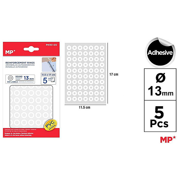 INELE ADEZIVE IPB 13MM 5 COLI/SET 350 BUCATI PN151-00 [1]