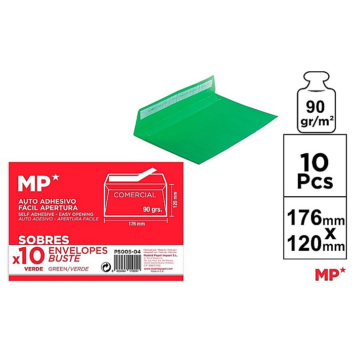PLIC IPB C6+ 176*120MM 10/SET VERDE PS005-04 [1]