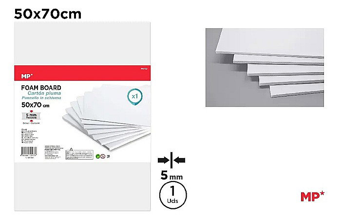 CARTON MOUSSE IPB 50*70CM 5MM ALB PN732/ PN703 [1]