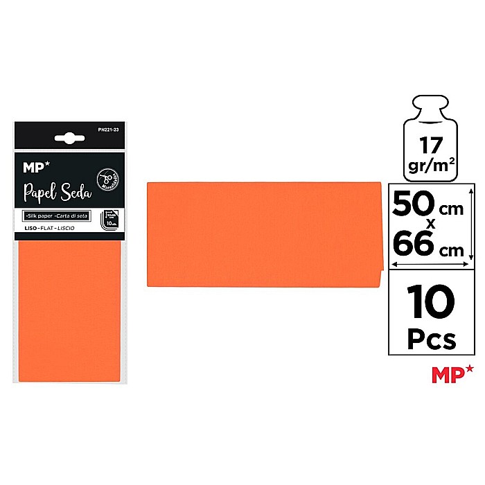 HARTIE DE MATASE IPB 50*66CM 10/SET PORTOCALIU DESCHIS PN221-23 [1]