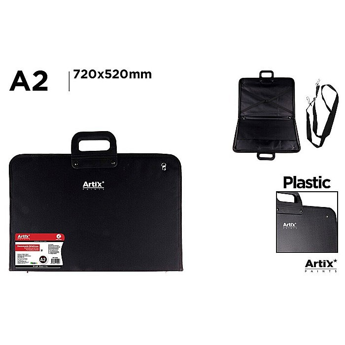 SERVIETA DOCUMENTE IPB PLASTIC A2 CU MANER NEAGRA PC209 [1]