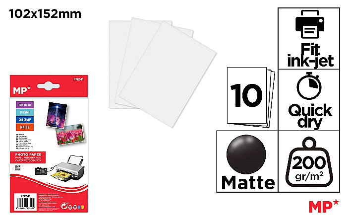 HARTIE FOTO IPB 102*152MM 200GR/M2 10/SET PN241 [1]