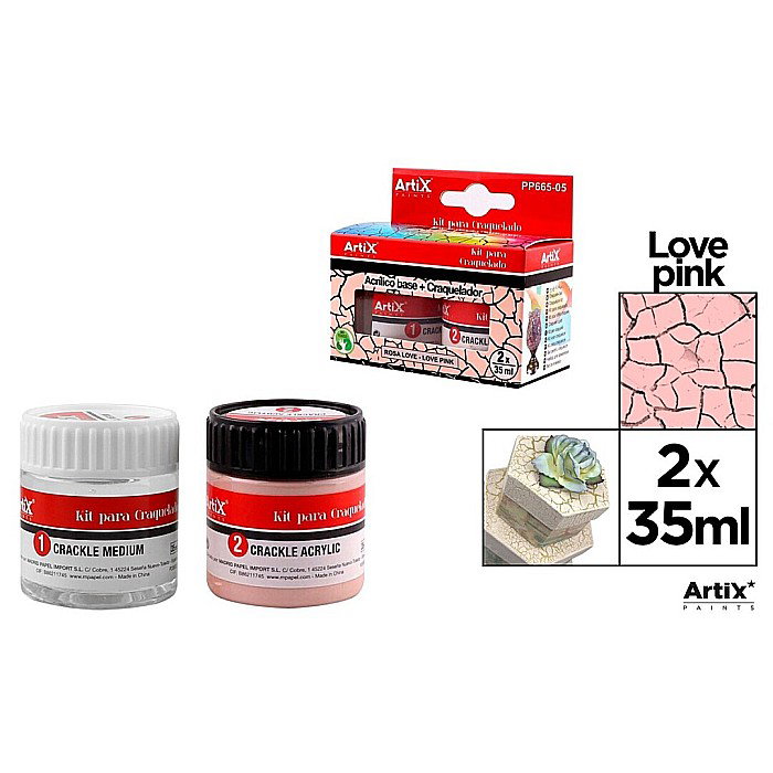 KIT CRAPARE IPB 35ML LAC MEDIUM + VOPSEA ACRILICA TRANDAFIRIU PP665-05 [1]