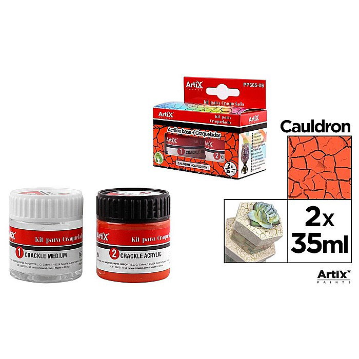 KIT CRAPARE IPB 35ML LAC MEDIUM + VOPSEA ACRILICA PORTOCALIU INCHIS PP665-06 [1]