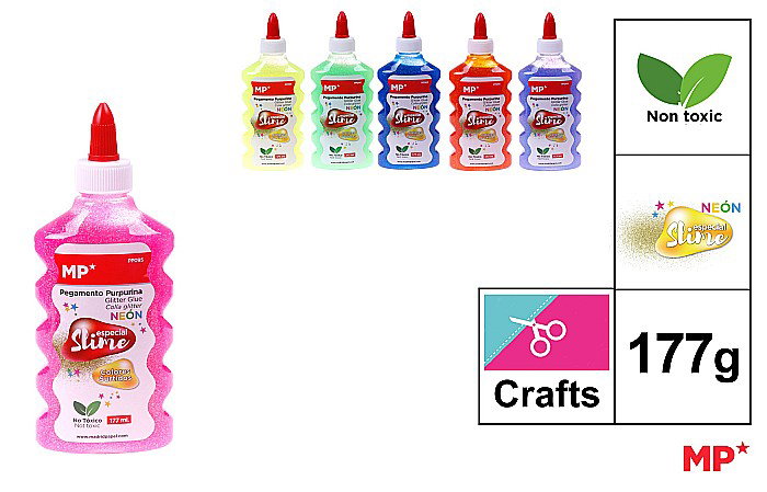 LIPICI GLITTER IPB PENTRU SLIME 177GR CULORI NEON PP095 [1]