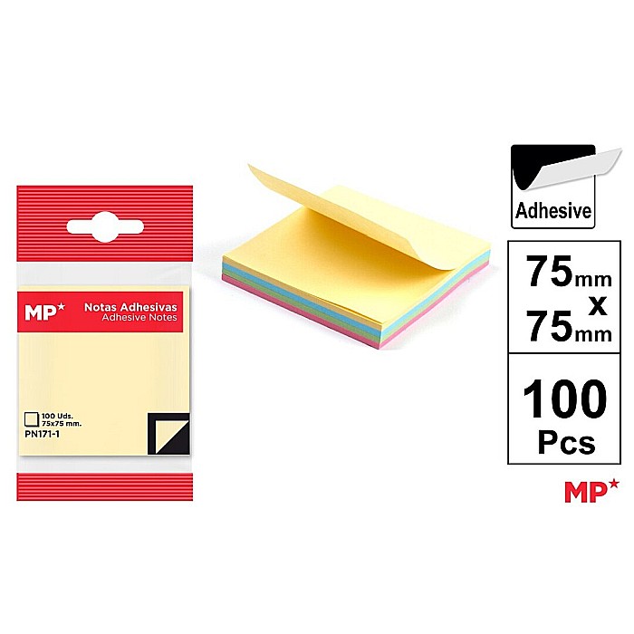 POST IT IPB 75MM*75MM 100/SET 4 CULORI PASTEL PN171-1 [1]