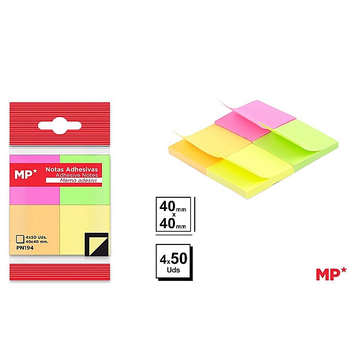 POST IT CUB IPB 40*40MM 4 CULORI PN194 [1]