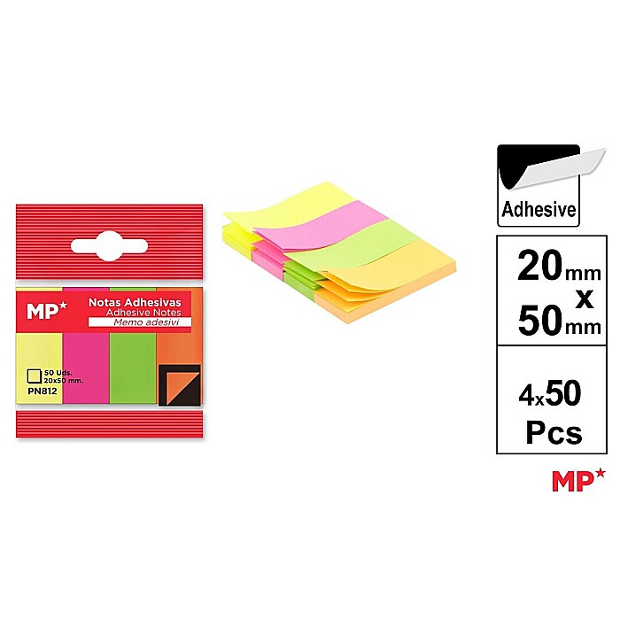 POST IT IPB 20*50MM 4*50PCS CULORI INTENSE PN812 [1]