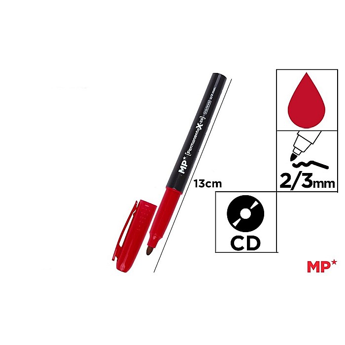 MARKER PERMANENT IPB PENTRU CD 2/3MM ROSU PE511R-S [1]