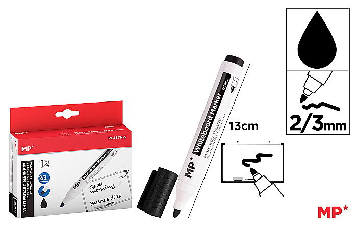 MARKER WHITEBOARD IPB NEGRU PE487N-S [1]