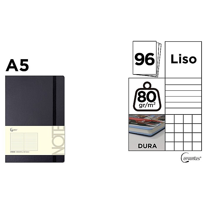NOTES IPB A5 CERVANTES CU ELASTIC 96F NEGRU AR/ DR/ VE PB650 [1]