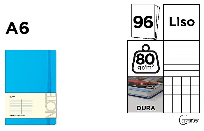 NOTES IPB A6 CERVANTES CU ELASTIC 96F ALBASTRU AZUR PB684 [1]