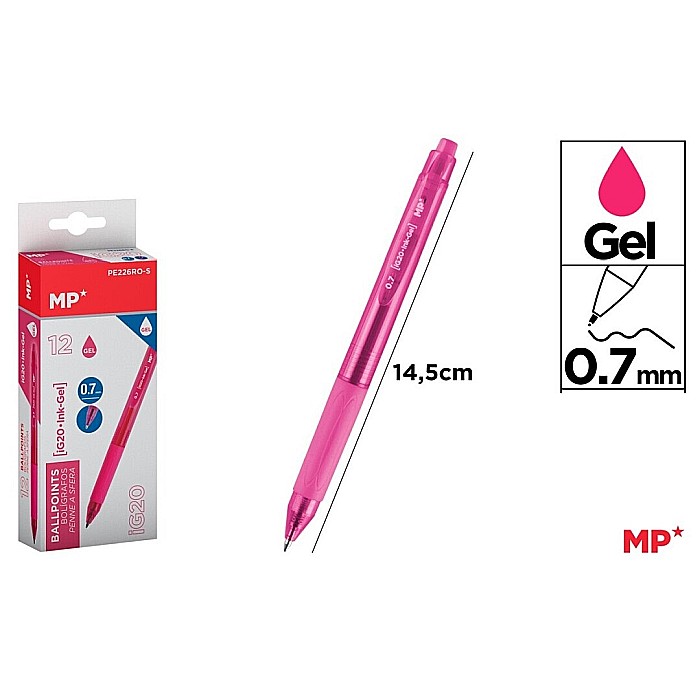 PIX GEL IPB 0.7MM CLICK ROZ PE226RO-S [1]