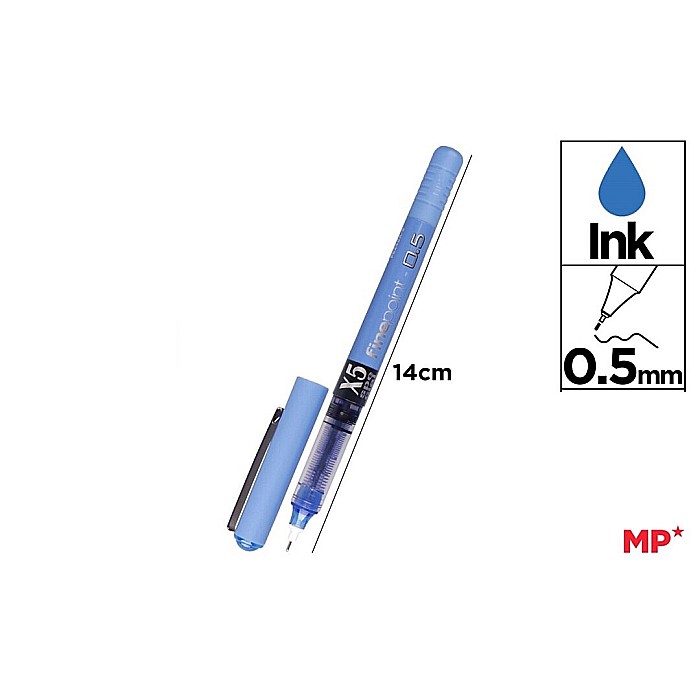 ROLLER IPB X5 GEL 0.5MM ALBASTRU PE240A-S [1]