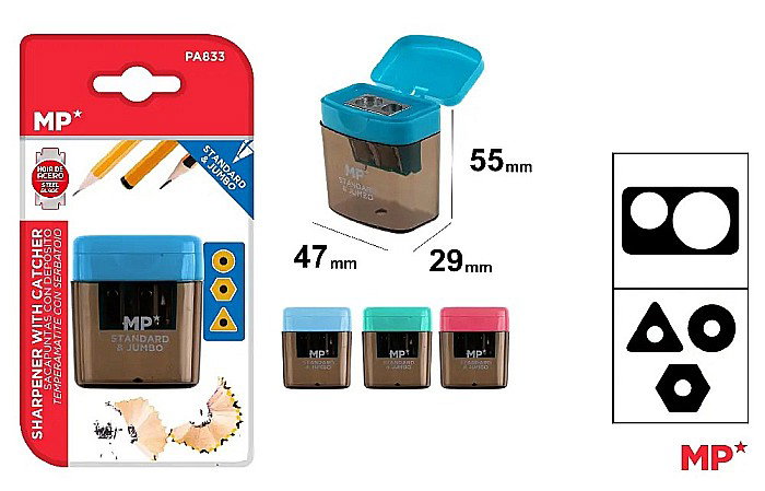 ASCUTITOARE DUBLA CU CONTAINER IPB PLASTIC CULORI ASORTATE PA833 [1]