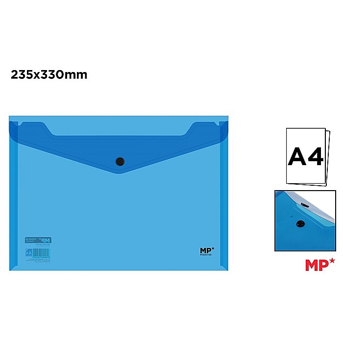 MAPA PLASTIC IPB A4 CU CAPSA ALBASTRU DESCHIS TRANSPARENT PC543-05 [1]
