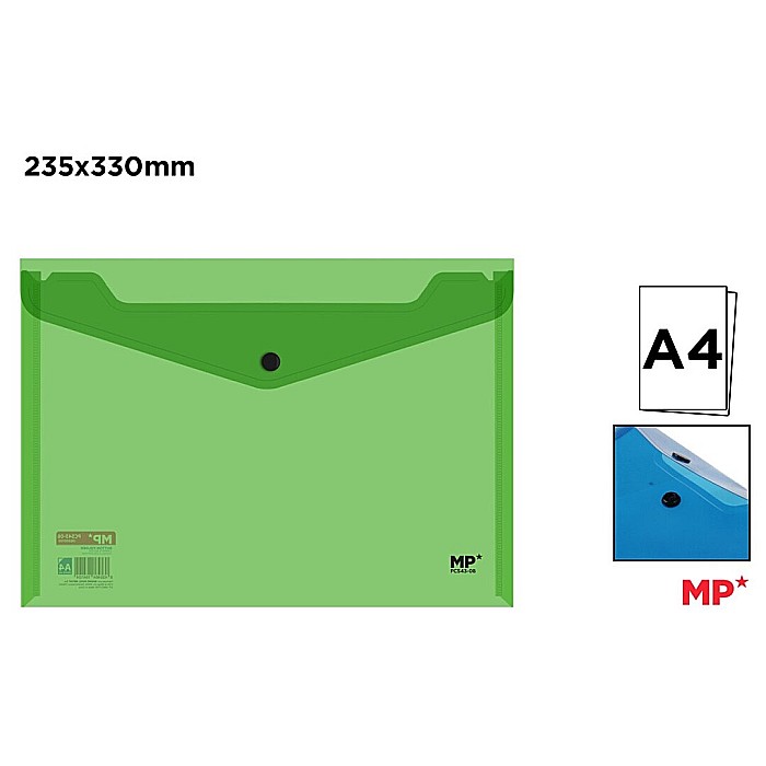 MAPA PLASTIC IPB A4 CU CAPSA VERDE INCHIS TRANSPARENT PC543-08 [1]