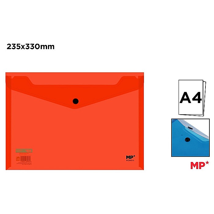 MAPA PLASTIC IPB A4 CU CAPSA PORTOCALIU TRANSPARENT PC543-11 [1]